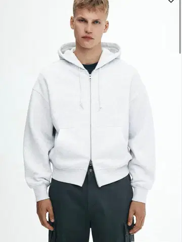 h&m 오버 사이즈 핏 풀 집업 맨투맨 후드티 미사용 새상품