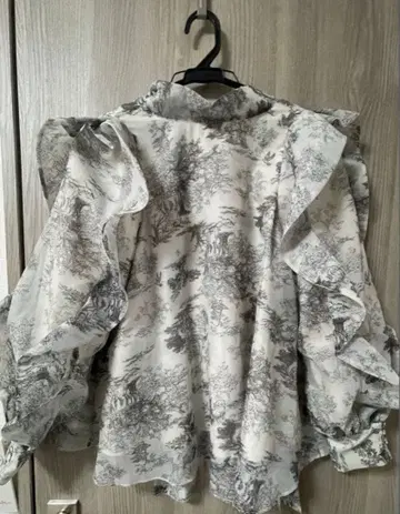 snidel 토와르 드 주이 오간자 시스루 블라우스