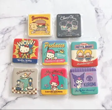 산리오 캐릭터즈 빈티지 레트로 캔뱃지 컴플리트 8종