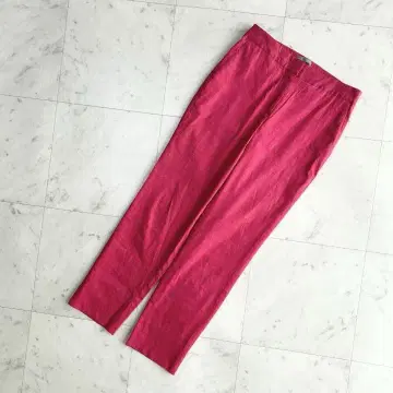 theory luxe 팬츠 린넨 스트레치 빨간색 핑크 38