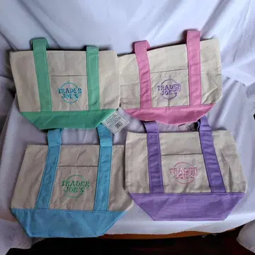 Trader Joe's 미니 토트백 4색 세트