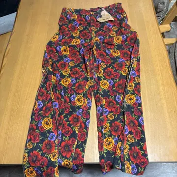 꽃무늬 M 사이즈 와이드 팬츠