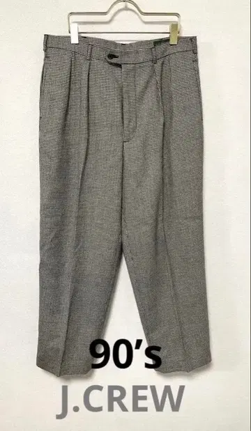 90s J.CREW J크루 하운드투스 울 100% 턱 팬츠