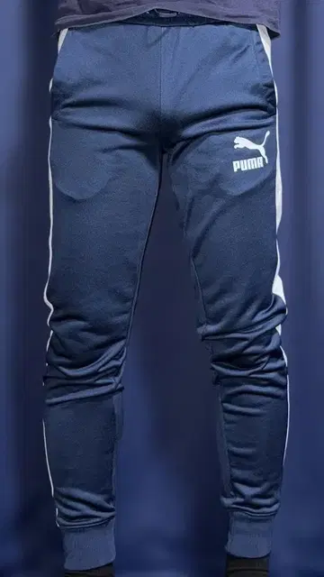 PUMA 남성용 T7 ICONIC 트랙 팬츠 블루 S