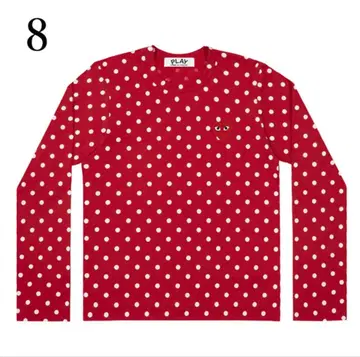 PLAY 물방울 패턴 긴팔 T셔츠