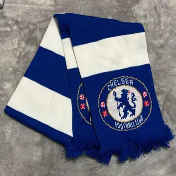 첼시 FC 머플러 파랑과 화이트