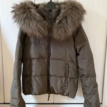 새상품급 내추럴 빈티지 고아 다운 볼륨 퍼 더블 지퍼