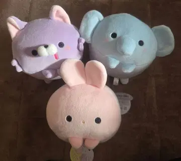 코로코로 라이프 모찌후와 늑대 코끼리 토끼 봉제 인형 세트