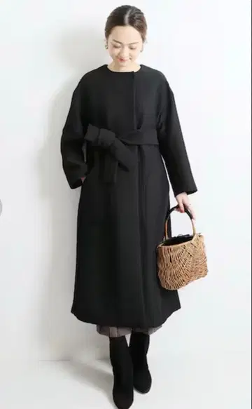 VERMEIL par iena Super100s 멜톤 텐트 라인 코트