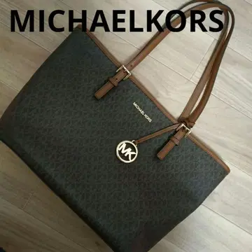 MICHAEL KORS 브라운 토트백