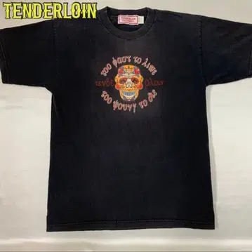 초레어 명작 텐더 로인 T셔츠 99ss 멕시칸 스컬 빈티지