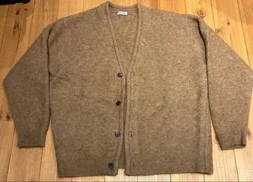 뷰티 앤 유스 샤기 모헤어 V넥 가디건 L