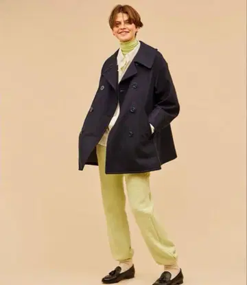 THE SHINZONE 네이비 플레어 피코트 34