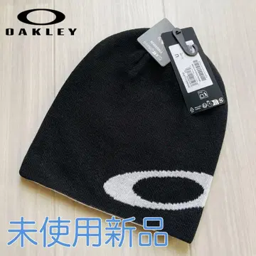 [ 새상품 ] OAKLEY 리버서블 비니 니트 모자 블랙/화이트