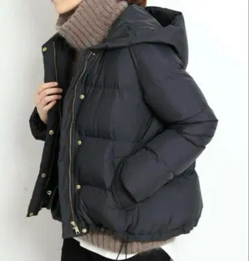 이에나 36 숄 후드 숏 다운 코트