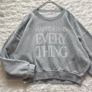 [ 24AW ] 피크앤스팬 숏 기장 로고 맨투맨 그레이