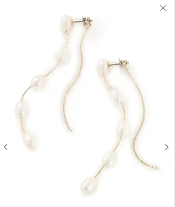 2연 담수 펄 스테이션 귀걸이 Aimeine