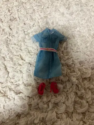 바비 인형 옷 갈아입기 의류 데님 블루