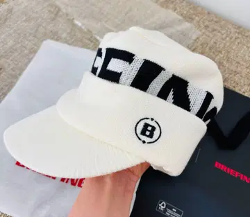 BRIEFING 화이트 니트 캡 미사용 새상품