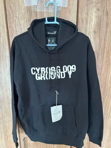 그라운드 Y 사이보그 009 블랙 후드티