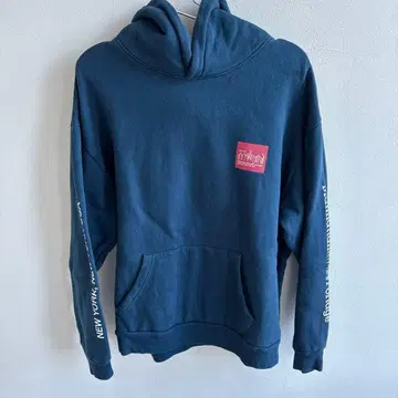 맨해튼 포티지 네이비 후드티 XL 프론트 포켓 부착
