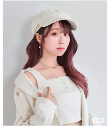 트위드 헌팅 캡 로제 뮤즈 로제뮤 아이보리 헌팅 캡 이코라브