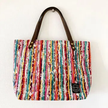새상품급 ha-na 하-나 멀티 컬러 토트백 A4 파일 자카드
