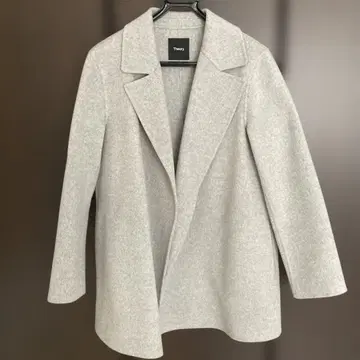 새상품급 theory 띠어리 더블 페이스 코트 라이트 그레이