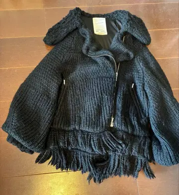 ELENDEEK 프린지 니트 자켓 사이즈 00 블랙