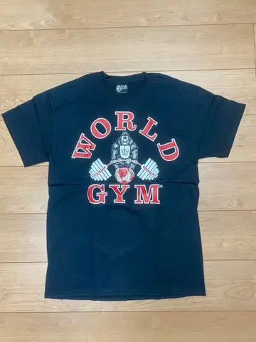 월드 짐 티셔츠 M 블랙 새상품