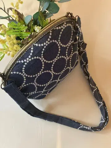 미나 페르호넨/탬버린 가마구치 백 데님 블루