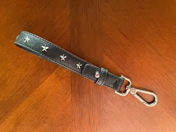 JIMMY CHOO 스타 스터드 가죽 키링/참