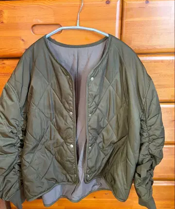 capanic 카키 퀼팅 점퍼