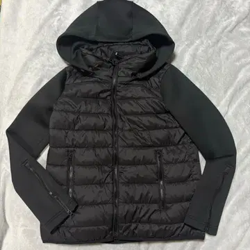 컨디션 최상 ZARA 절개 다운 자켓 후드 블랙 S