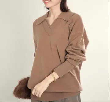 택 포함 slobe iena V넥 칼라 니트