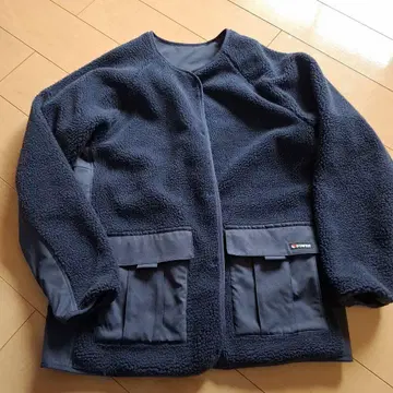 BONFIRE 네이비 리버서블 플리스 자켓 XL