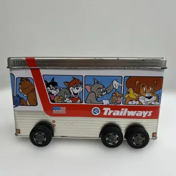 톰과 제리 Trailways 버스형 양철 캔