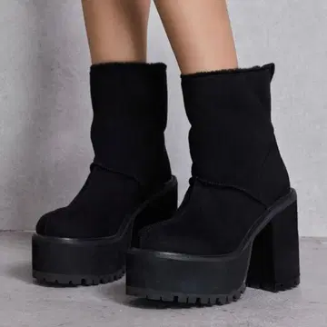 GYDA 페이크 무스탕 platform 숏부츠