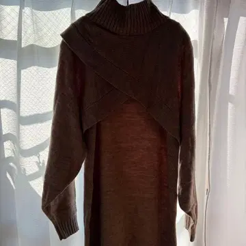 BEAMS heart 니트 원피스 베이지