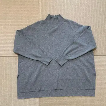 LOUNGEDRESS 라운지 드레스 총침 하이넥 니트 그레이