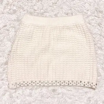 왕홍 패션 중국 브랜드 COOLLINE 니트 스커트 화이트 L