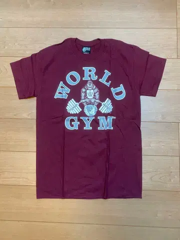 WORLD GYM 티셔츠 M 사이즈 버건디 새상품