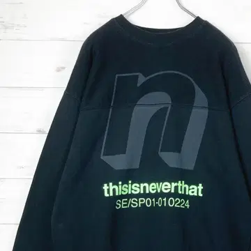 디스이즈네버댓 풀오버 로고 프린트 블랙 M