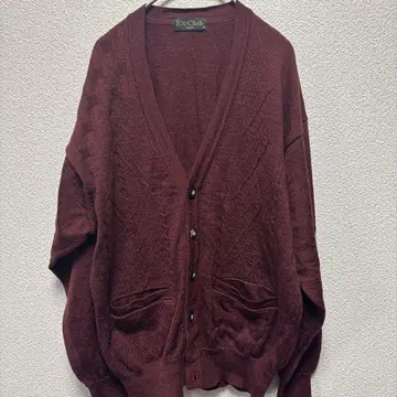 [ EX-Club ] 레나운 버건디 가디건 M 모 100% 남성용