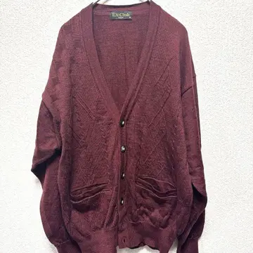 [ EX-Club ] 레나운 버건디 가디건 M 모 100% 남성용