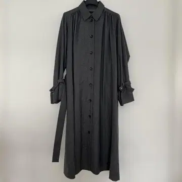 택 포함 새상품 Spick and Span 다크 그레이 롱 코트