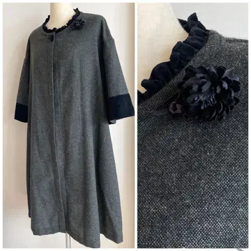 etoffe et soeur/엠수르 에토프에수르 코사지 부착 코트