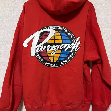 Paragraph 후드 후드티 빨간색