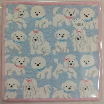 페이러 손수건 미사용 새상품 모후모후 완찬 페일 블루