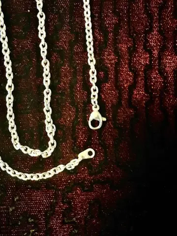 실버 체인 목걸이 약 61cm (925 각인)